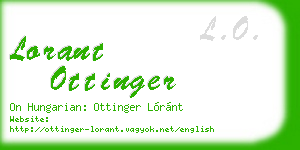 lorant ottinger business card